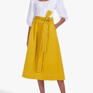 STAUD SNOOP SKIRT GOLD